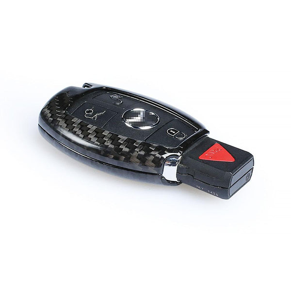 Deluxe Real Carbon Fiber Remote Key Cover Case Shell for Mercedes Benz