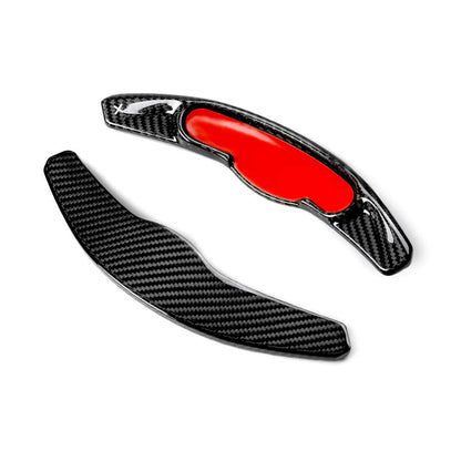 Pinalloy Carbon Fiber Paddle Shift Extenders for Mini: 2014-2022: Clubman (F54), Cooper (F55/F56), Cabriolet (F57), Countryman (F60) (Black)