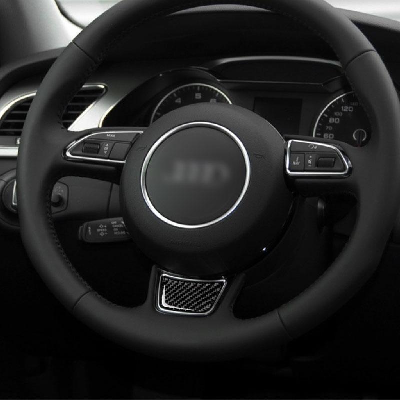 Pinalloy Carbon Fiber Steering Wheel Decorative Stickers Accessories for Audi A3 S3 (2014-2019) - Pinalloy Online Auto Accessories Lightweight Car Kit 