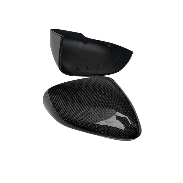 (Set of 2) Pinalloy Real Carbon Fiber Side Door Mirror Caps For 2011-2018 Jaguar XE XK XF XJ XKR