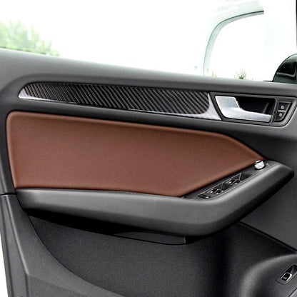 Pinalloy ABS Carbon Fiber Door Panel Handle Strip Cover for Audi A4B8 2009-2016 - Pinalloy Online Auto Accessories Lightweight Car Kit 