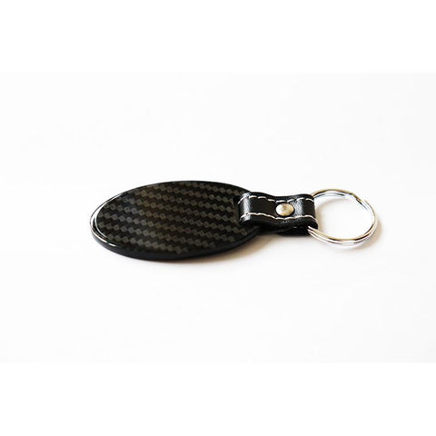 Pinalloy Real Carbon Fiber Key Chain Key Fob with Stitched Leather (Style C) - Pinalloy Online Auto Accessories Lightweight Car Kit 