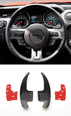 Pinalloy Black Metal Steering Paddle Shifter Extension for Ford Mustang 2015-17 (version 2) - Pinalloy Online Auto Accessories Lightweight Car Kit 