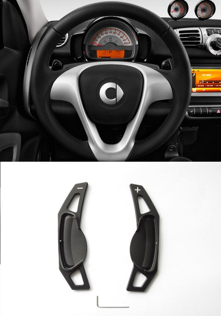 Matted Black Alloy Steering Wheel Paddle Shifter Extension for Mercedes Benz Smart CP0017-BK - Pinalloy Online Auto Accessories Lightweight Car Kit 