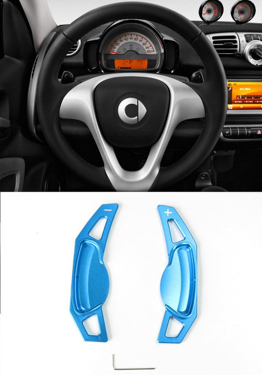 Matted Blue Alloy Steering Wheel Paddle Shifter Extension for Mercedes Benz Smart CP0017-BU - Pinalloy Online Auto Accessories Lightweight Car Kit 