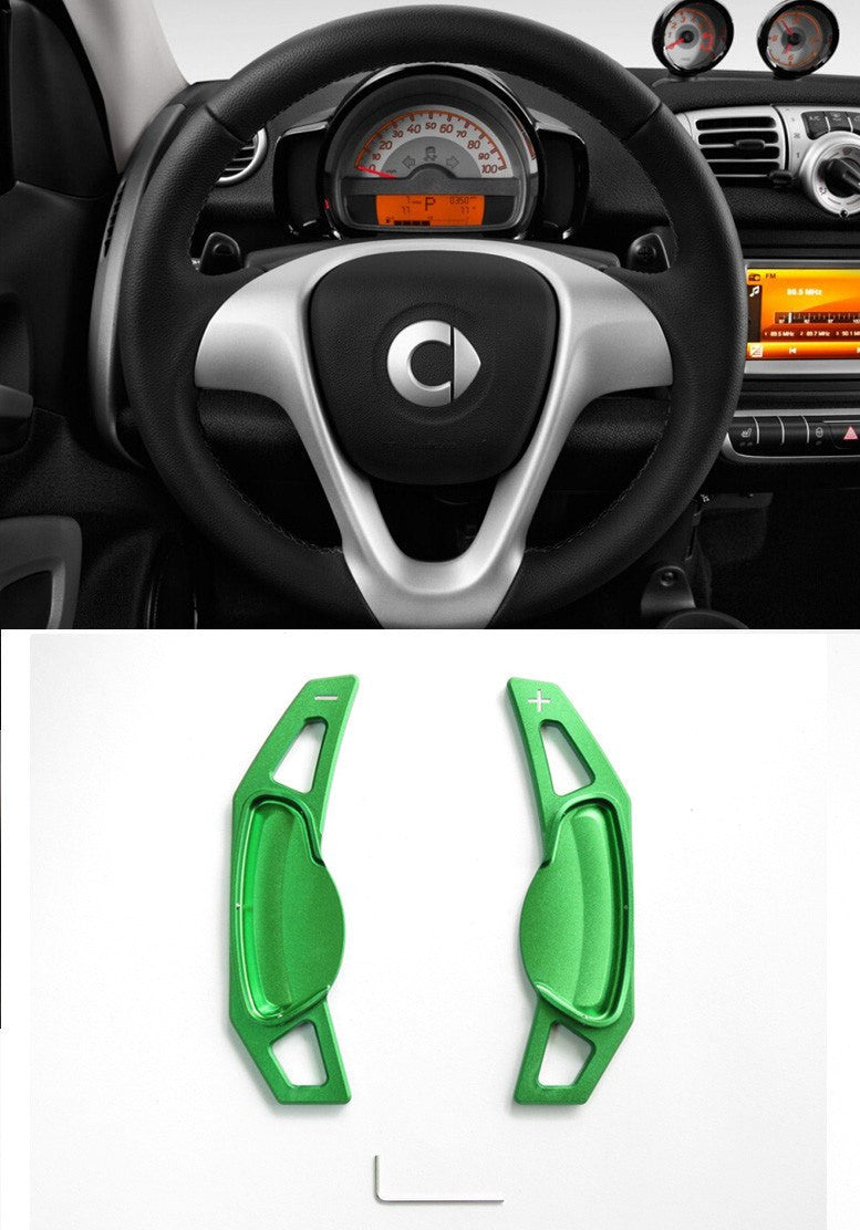 Matted Green Alloy Steering Wheel Paddle Shifter Extension for Mercedes Benz Smart CP0017-GN - Pinalloy Online Auto Accessories Lightweight Car Kit 