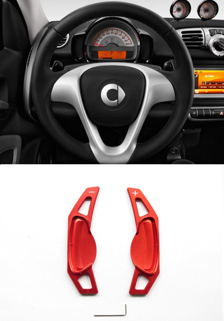 Matted Red Alloy Steering Wheel Paddle Shifter Extension for Mercedes Benz Smart CP0017-RD - Pinalloy Online Auto Accessories Lightweight Car Kit 