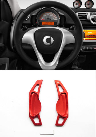 Matted Red Alloy Steering Wheel Paddle Shifter Extension for Mercedes Benz Smart CP0017-RD - Pinalloy Online Auto Accessories Lightweight Car Kit 