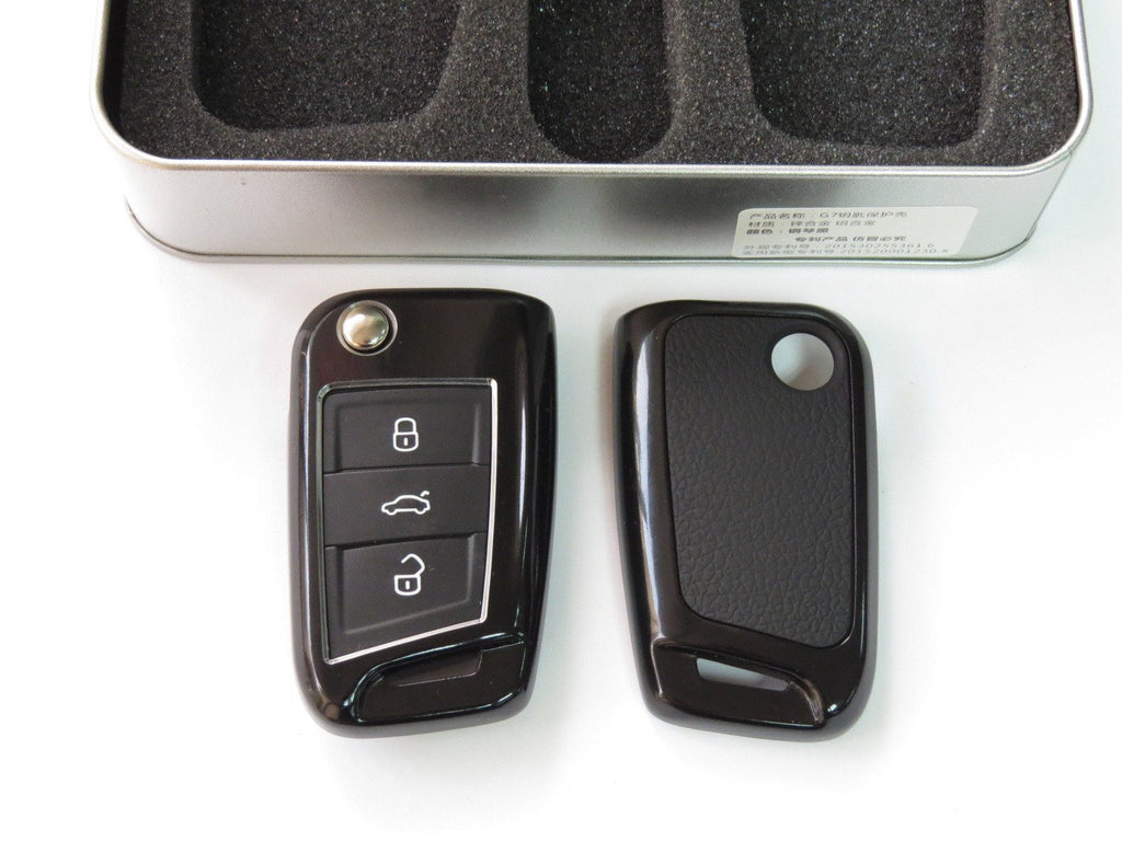 Pinalloy Chrome Car Key Case Cover for Volkswagen VW Golf 7 MK7 7.5 Po