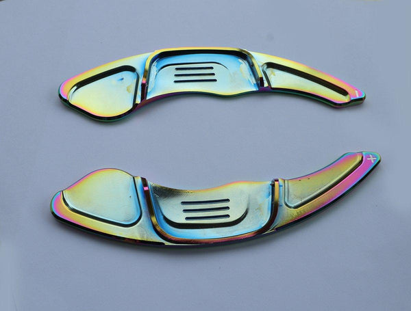 Pinalloy Special Rainbow Chrome Steering Paddle Shifter Extension VW Golf MK7 Scirocco GTi R - Pinalloy Online Auto Accessories Lightweight Car Kit 