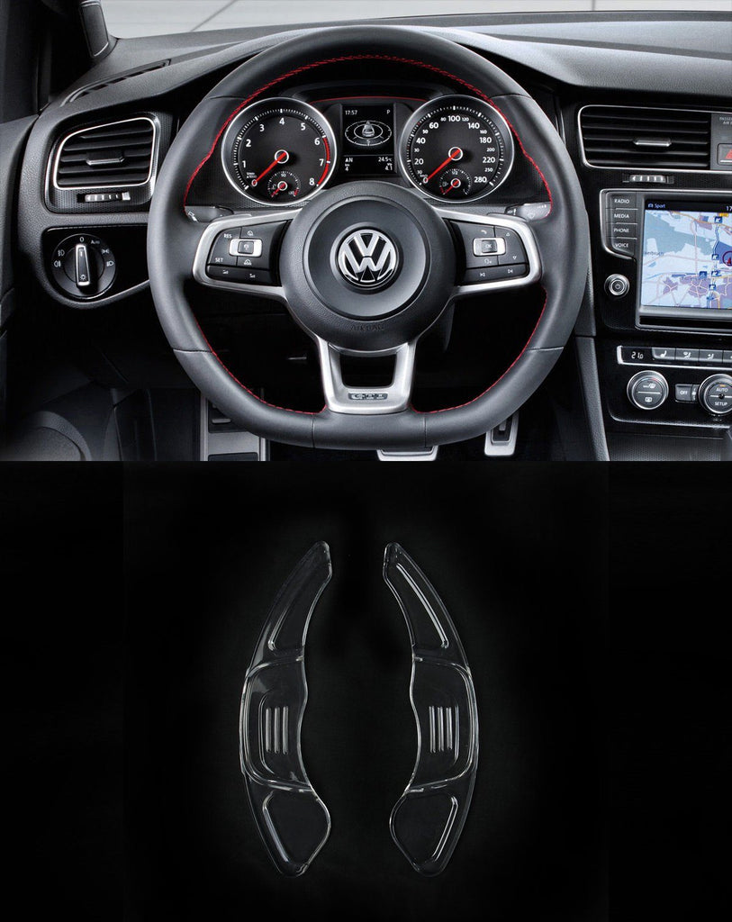 Pinalloy Real Carbon Fiber Made DSG Paddle Shifter Extensions for VW Golf  MK8 2021+