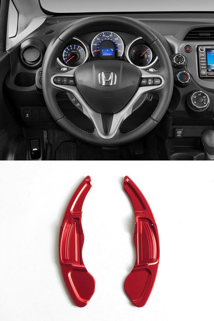 Pinalloy Red DSG Paddle Shifter Extensions For Honda Civic CRV Jazz