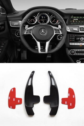 Paddle Shifter For Mercedes Benz (2016-2022),Aluminum Metal Steering  Wheel Paddle Shifter,FIT for Mercedes BenzA B C CLA CLS E G GL GLA GLC GLE  GLS Metris S SL SLC Class (Red) 