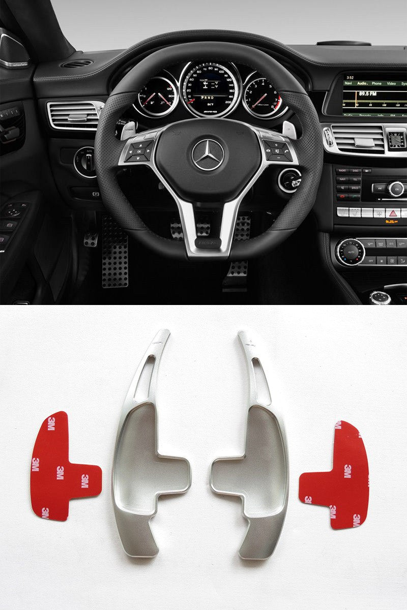 Pinalloy Silver Alloy Steering Paddle Shifter Extension Fit For Mercedes Benz AMG - Pinalloy Online Auto Accessories Lightweight Car Kit 