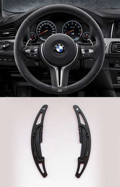 Pinalloy Black Alloy Steering Wheel Paddle Shifter Extension For BMW M3 M4 M5 M6 - Pinalloy Online Auto Accessories Lightweight Car Kit 