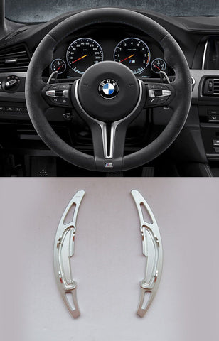 Pinalloy Silver Alloy Steering Wheel Paddle Shifter Extension For BMW M3 M4 M5 M6 - Pinalloy Online Auto Accessories Lightweight Car Kit 
