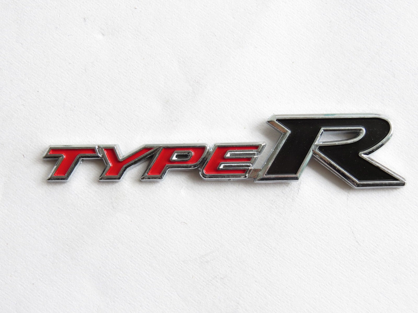 New Red & Black "TYPE-R" Chrome Plastic Emblem Badge for Honda - Pinalloy Online Auto Accessories Lightweight Car Kit 