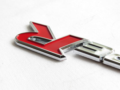 New Red & Silver "TYPE-R" Chrome Plastic Emblem Badge for Honda - Pinalloy Online Auto Accessories Lightweight Car Kit 