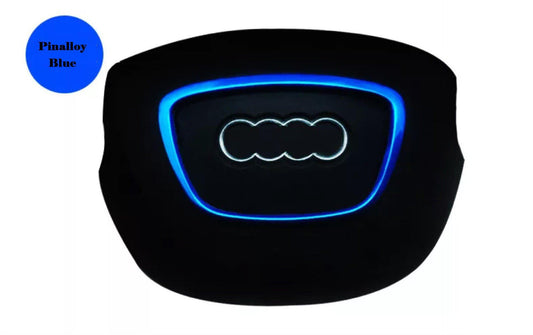 Aluminum Interior Metal Steering Wheel Ring Emblem Frame For Audi A3 A4L A6L Q3 Q5 (Blue) - Pinalloy Online Auto Accessories Lightweight Car Kit 