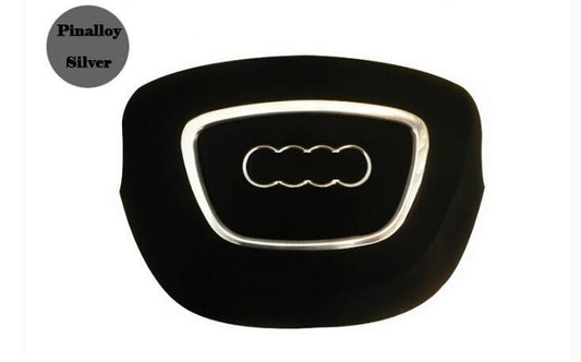 Aluminum Interior Metal Steering Wheel Ring Emblem Frame For Audi A3 A4L A6L Q3 Q5 (Silver) - Pinalloy Online Auto Accessories Lightweight Car Kit 