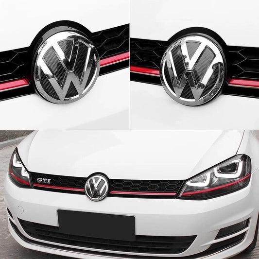 Pinalloy Front Badge Emblem Insert Carbon Fiber Sticker for Volkswagen VW MK7 Golf - Pinalloy Online Auto Accessories Lightweight Car Kit 