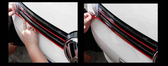 (Set of 5) Pinalloy Mesh Front Grill Red Sticker Line Liner For VolksWagen VW Golf MK6 - Pinalloy Online Auto Accessories Lightweight Car Kit 