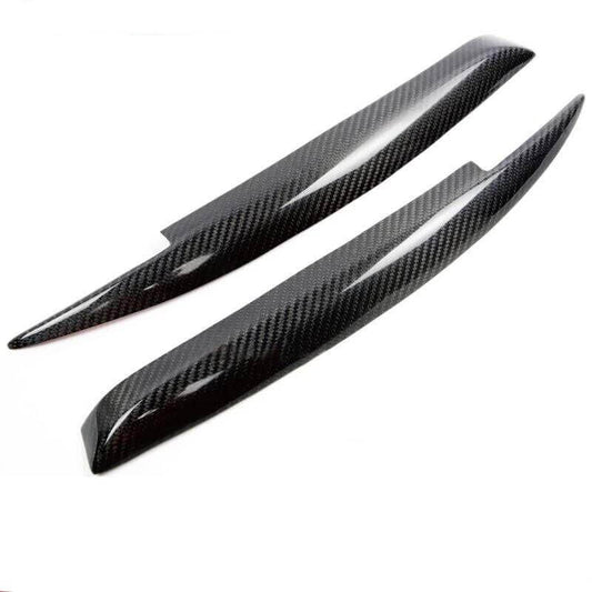 (Set of 2) Pinalloy Real Carbon Fiber Headlight Eyelids Eyebrows For BMW E81/E82/E87/E88/128i/135i - Pinalloy Online Auto Accessories Lightweight Car Kit 