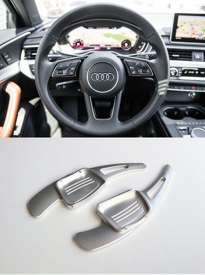 Pinalloy CNC Silver Metal Alloy Steering Paddle Shifter Extension for Audi A3 A4L A5 Q7 TT TTS S4 Q2 S3 SQ 2016-2017 - Pinalloy Online Auto Accessories Lightweight Car Kit 