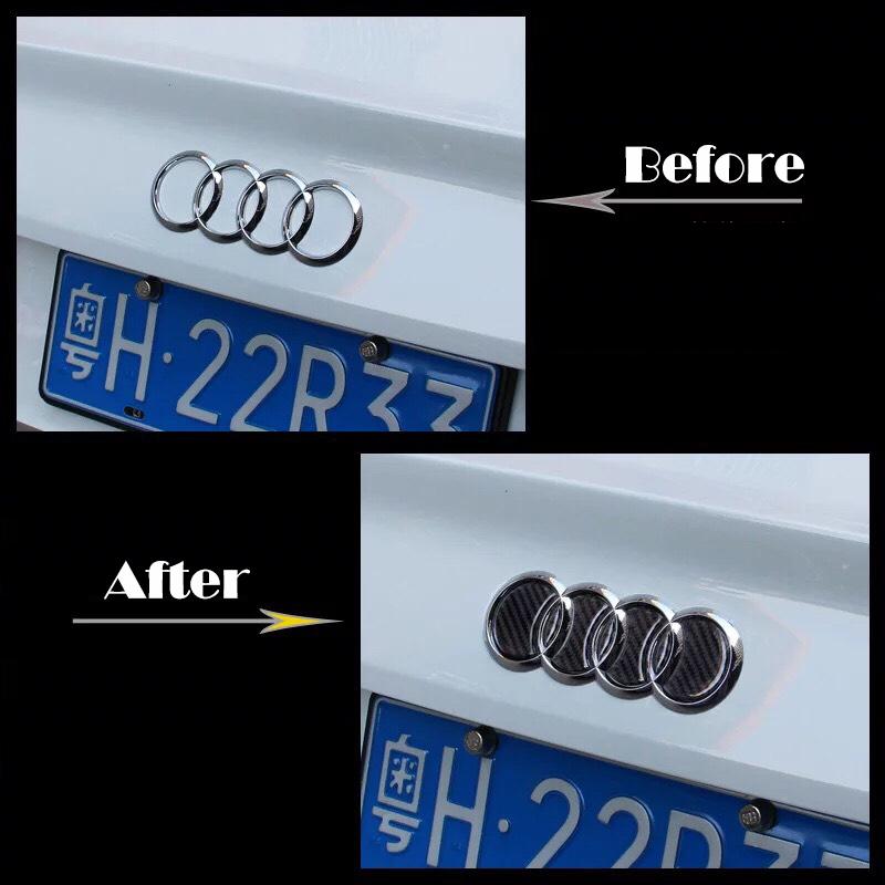 Pinalloy Plastic Tail/ Groove Stickers Label with Carbon Fiber Texture for 2012-17 Audi A6L - Pinalloy Online Auto Accessories Lightweight Car Kit 