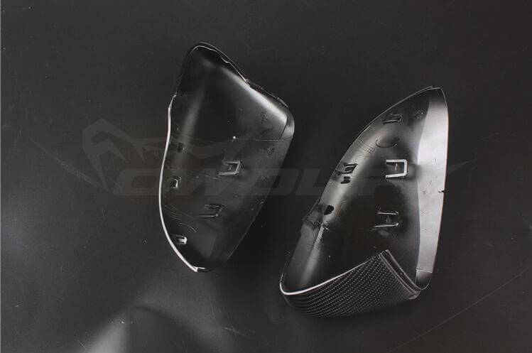 (Set of 2) Pinalloy Real Carbon Fiber Side Door Mirror Cover Trim For VW Golf Mk6 GTI 2008 - 2012 - Pinalloy Online Auto Accessories Lightweight Car Kit 