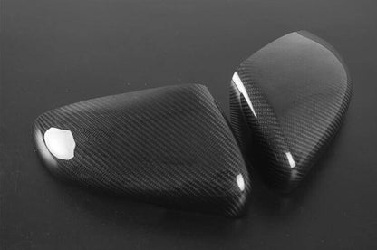 (Set of 2) Pinalloy Real Carbon Fiber Side Door Mirror Cover Trim For 2013 Volkswagen Polo - Pinalloy Online Auto Accessories Lightweight Car Kit 