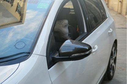 (Set of 2) Pinalloy Real Carbon Fiber Side Door Mirror Cover Trim For 2013 Volkswagen Tiguan - Pinalloy Online Auto Accessories Lightweight Car Kit 