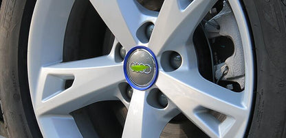 (Set of 4) Aluminum Interior Metal Wheel Frame Ring Emblem For Audi A3 A4L A6L A7 A8 (Blue) - Pinalloy Online Auto Accessories Lightweight Car Kit 