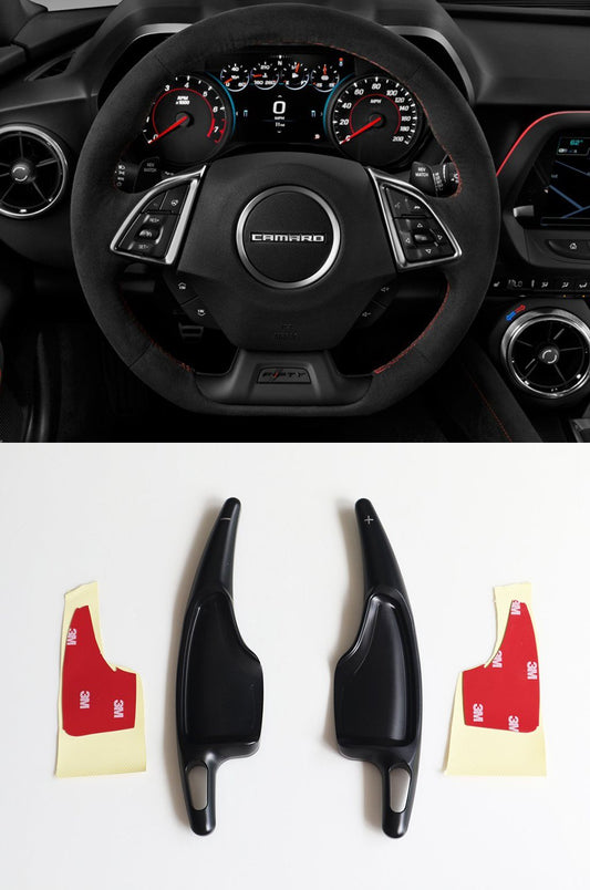 Pinalloy Black Alloy Paddle Shifter Extension For 2016-2018 Chevrolet Camaro - Pinalloy Online Auto Accessories Lightweight Car Kit 
