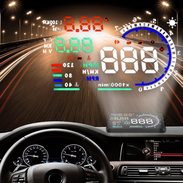 Pinalloy Universal Model 5.5'' Inch OBD II 2 Car Head Up Display (HUD ) Auto Windshield Reflective Screen Speed Display - Pinalloy Online Auto Accessories Lightweight Car Kit 