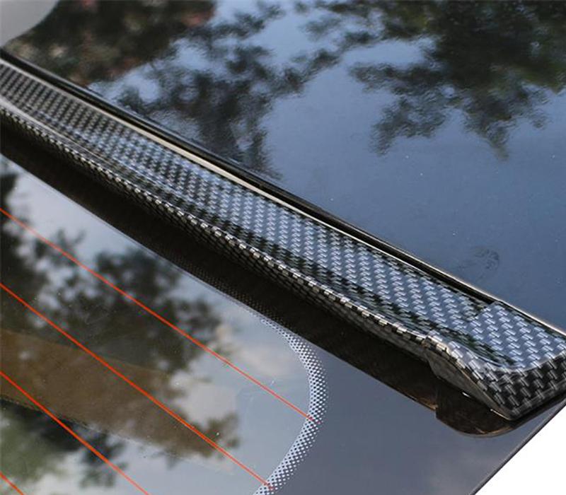 Pinalloy 4.11ft (152cm x 5cm) Universal PU Trunk Lip Spoiler or Roof Spoiler Body Kit Carbon Fiber Pattern Trim Sticker - Pinalloy Online Auto Accessories Lightweight Car Kit 