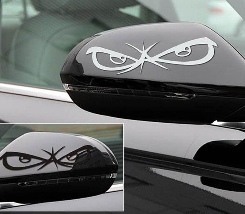 (Set of 2) Pinalloy Hot Eyes 3D Decal Sticker for Auto Car Side Mirror L+R - Pinalloy Online Auto Accessories Lightweight Car Kit 