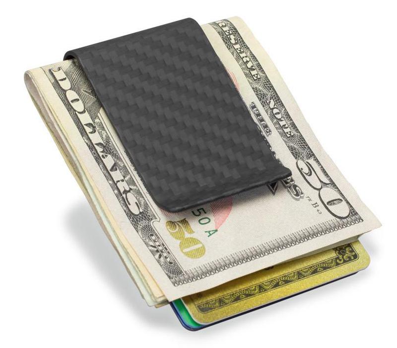 Pinalloy Real Carbon Fiber Money Bill Clip Credit Card Business Card Holder