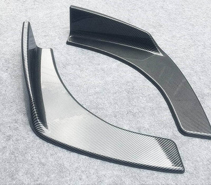 (Set of 2pcs) Pinalloy Universal Real Carbon Fiber Front Bumper Splitter Lip - Pinalloy Online Auto Accessories Lightweight Car Kit 