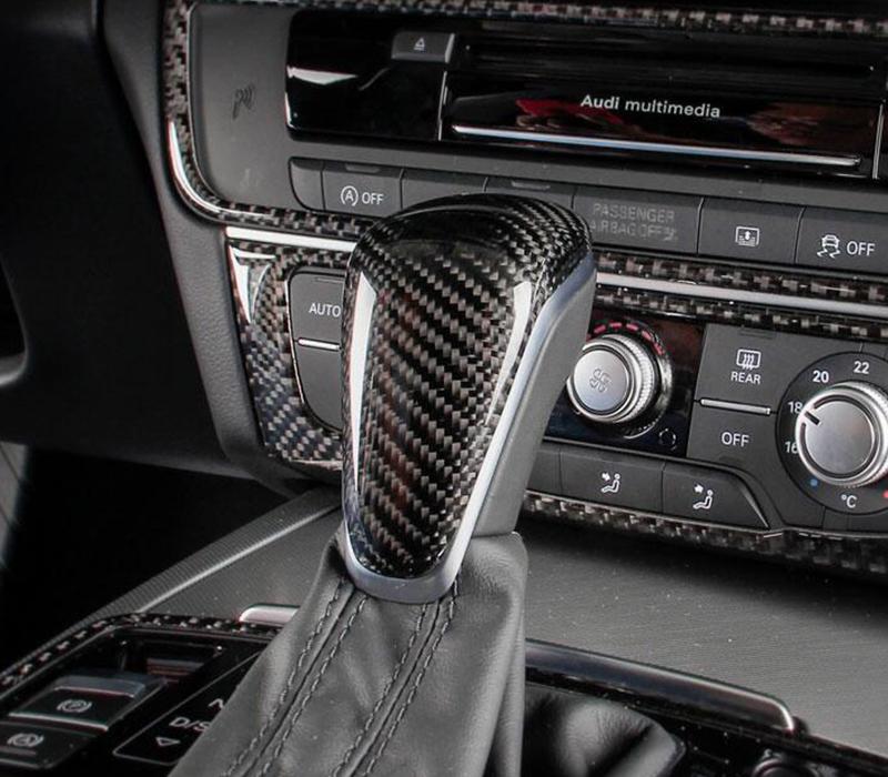 Pinalloy Carbon Fiber Gear Shift Head Cover Trim For Audi - Pinalloy Online Auto Accessories Lightweight Car Kit 