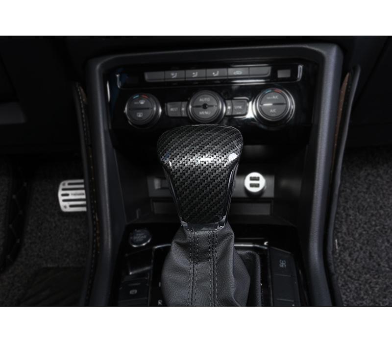 Pinalloy Real Carbon Fiber DSG Shift Knobs Emblem Badge For VolksWagen VW Tiguan MK2 2016 2017 2018 - Pinalloy Online Auto Accessories Lightweight Car Kit 