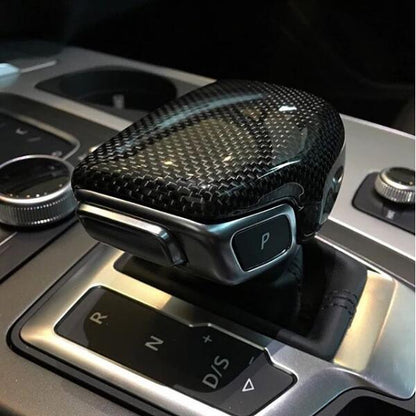 Pinalloy ABS Carbon Fiber Texture Gear Shift Head Cover For Audi A4L A5 2017-18 and Q7 2016-18 - Pinalloy Online Auto Accessories Lightweight Car Kit 
