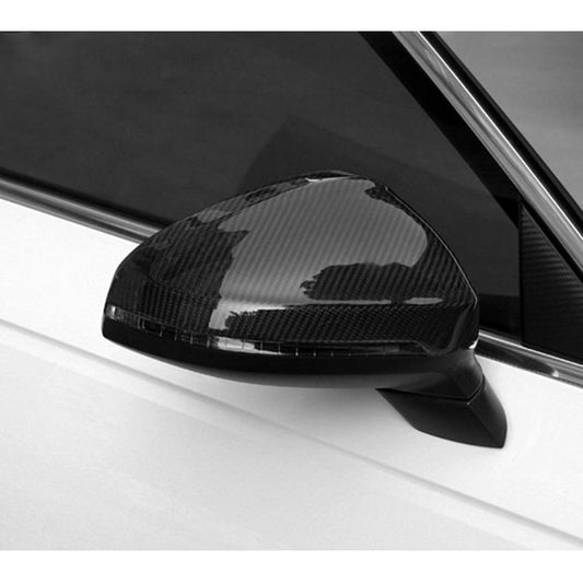 Pinalloy Real Carbon Fiber Replacement Side Mirror Cover For Audi A4 B9 2016 - 2018 (without lane change) - Pinalloy Online Auto Accessories Lightweight Car Kit 