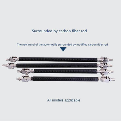 (Set of 2) Adjustable Carbon Fiber Front Bumper Lip Splitter Strut Tie Bar Support Rod - Pinalloy Online Auto Accessories Lightweight Car Kit 