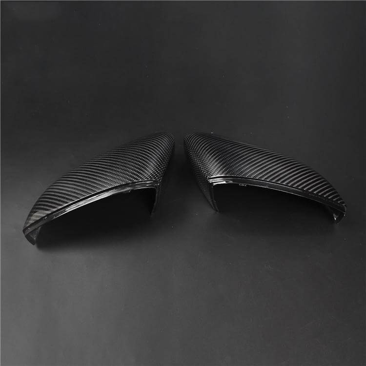 (Set of 2) Pinalloy Real Carbon Fiber Side Door Mirror Cover Trim For 2014-17 Volkswagen Polo - Pinalloy Online Auto Accessories Lightweight Car Kit 