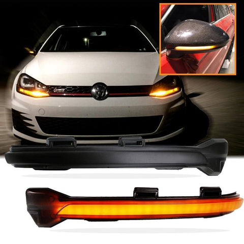 OEM Side Mirror Sequential Blink Turn Signal Light for VW MK7 Golf GTI 2015-up - Pinalloy Online Auto Accessories Lightweight Car Kit 