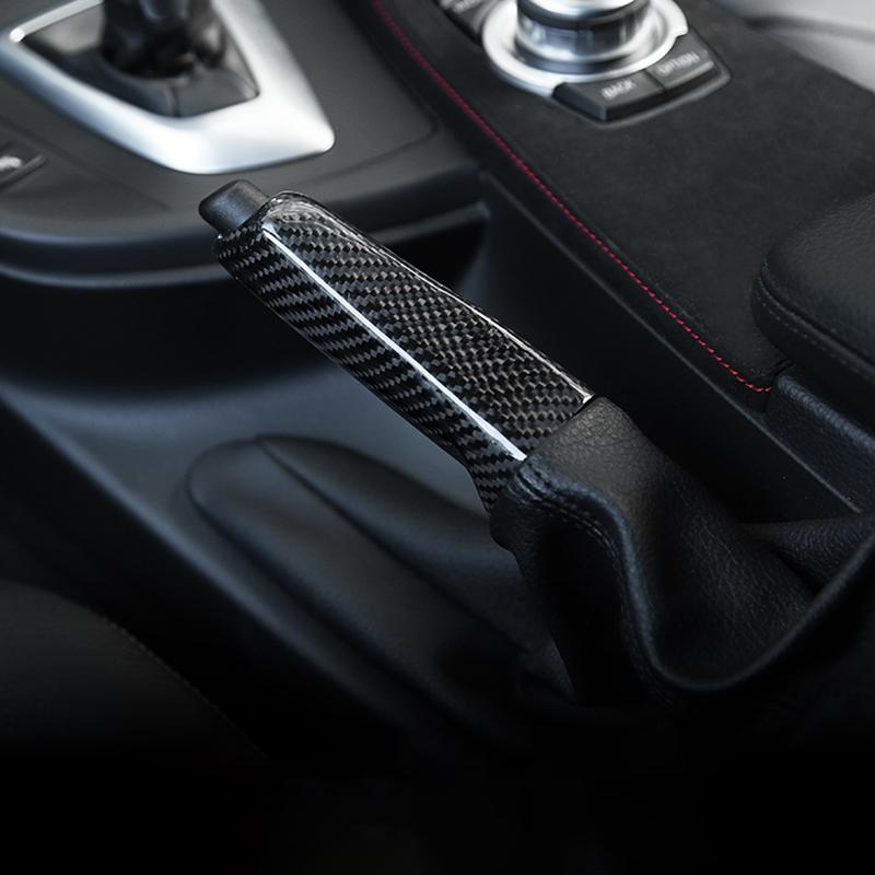 Pinalloy Carbon Fiber Central Handbrake Trim Decals Fit For BMW 1 3 X Series E90 F30 F35 2013-2017 - Pinalloy Online Auto Accessories Lightweight Car Kit 