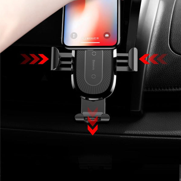 Pinalloy Wireless Charging Auto Open Phone Holder Mount Stand Cradle Car Charger for iPhone x/8/8+ Galaxy S7 S7+ S8 S8+ S9 S9+ Note 8 Note 9 - Pinalloy Online Auto Accessories Lightweight Car Kit 