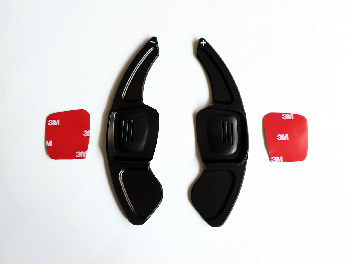 Pinalloy Black Paddle Shifter Extension for Volkswagen Tiguan L Teramont PHIDEON C-TREK (Ver.2)