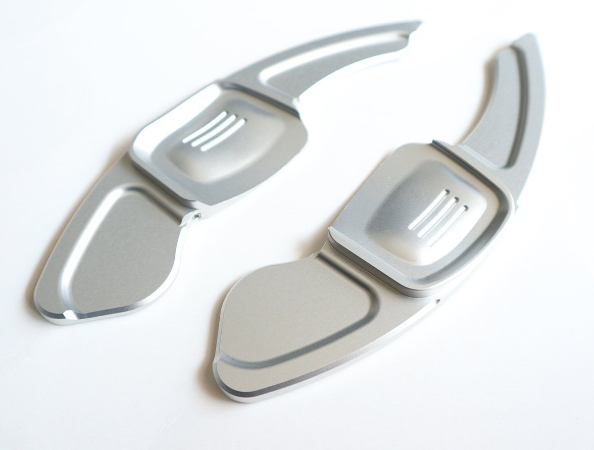 Pinalloy Silver DSG Paddle Shifter Extension for Volkswagen Tiguan L Teramont PHIDEON C-TREK (Ver.2) - Pinalloy Online Auto Accessories Lightweight Car Kit 